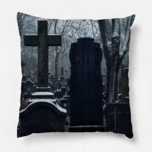 RIP Cemetery Grave Headstones Pillow