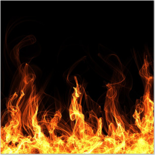 Fire flames Posters and Art