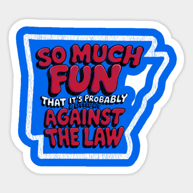 Arkansas Against the Law Sticker by rt-shirts