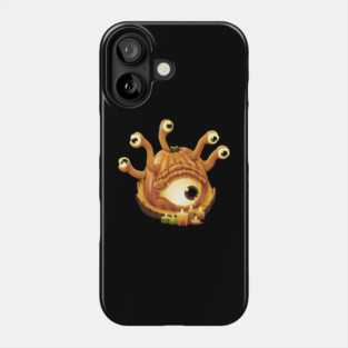 Carved Pumpkin with Multiple Eyes Stalks and a Glowing Mouth Phone Case