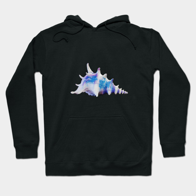 Single Seashell with Prominent Spikes and a Swirling Pattern Hoodie by animegirlnft
