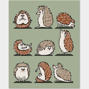 Hedgehog Yoga Posters and Art