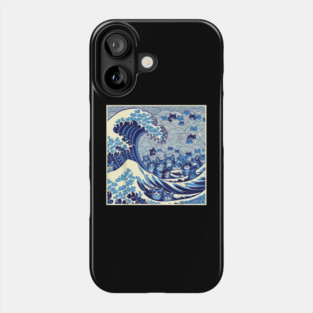 Blue Cats Wave For Kamala Funny Cat Lady Phone Case