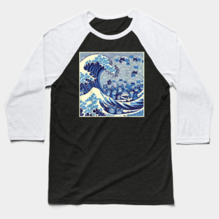 Blue Cats Wave For Kamala Funny Cat Lady Baseball T-Shirt