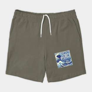 Blue Cats Wave For Kamala Funny Cat Lady Shorts