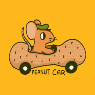Mouse in a Peanut Car T-Shirt