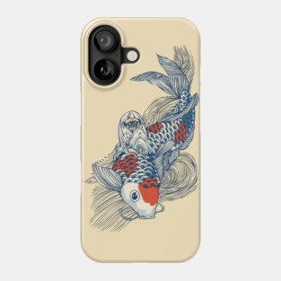 Pug and Koi Phone Case