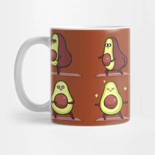 Warrior II Avocado Yoga Mug