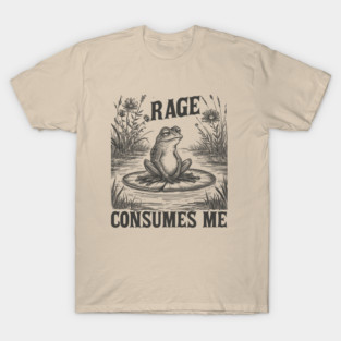 Rage Consumes me Shirt, Frog tshirt, frog meme shirts, funny frog tee, retro vintage frog T-Shirt