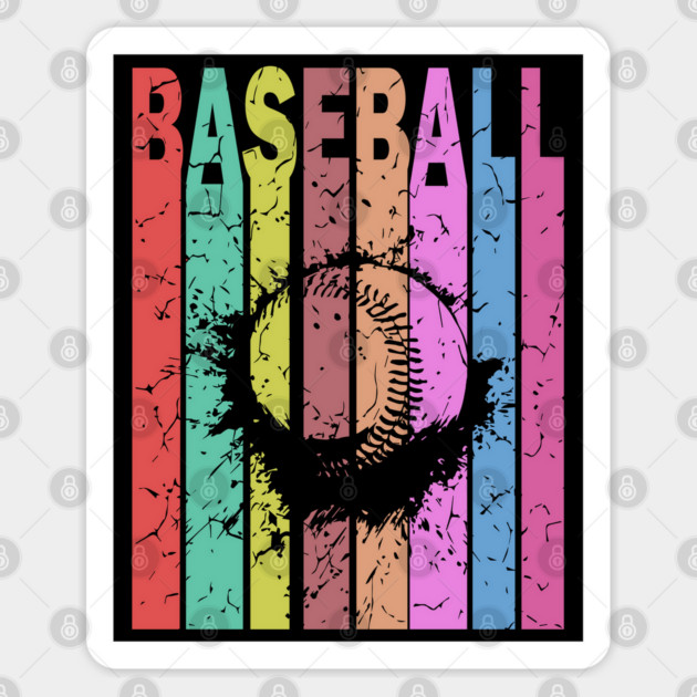 Baseball - Retro Graphic Design - Typographic Art Sticker by TuncGK
