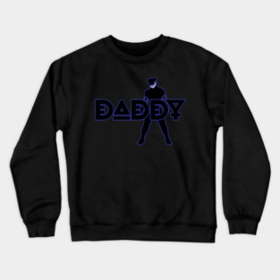 Daddy - Blue Outline w/ Graphic Crewneck Sweatshirt