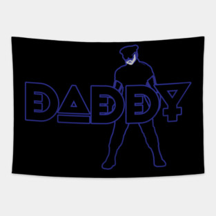 Daddy - Blue Outline w/ Graphic Tapestry