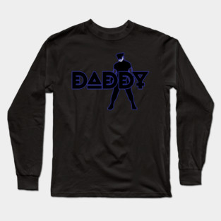 Daddy - Blue Outline w/ Graphic Long Sleeve T-Shirt