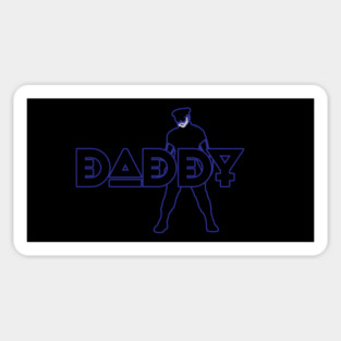Daddy - Blue Outline w/ Graphic Sticker