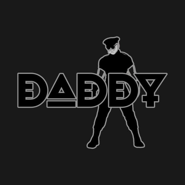 Daddy - Grey Outline w/ Graphic by planetkink