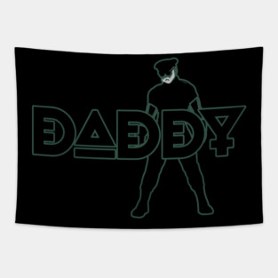 Daddy - Green Outline w/ Graphic Tapestry