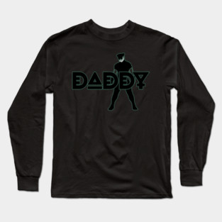 Daddy - Green Outline w/ Graphic Long Sleeve T-Shirt