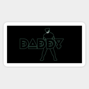 Daddy - Green Outline w/ Graphic Sticker