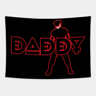 Daddy - Red Outline w/ Graphic Tapestry