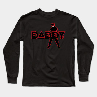 Daddy - Red Outline w/ Graphic Long Sleeve T-Shirt