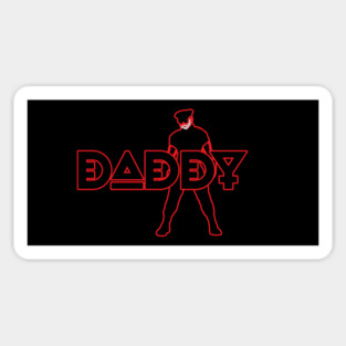 Daddy - Red Outline w/ Graphic Sticker