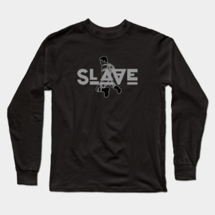 Slave - Grey w/ Graphic Long Sleeve T-Shirt
