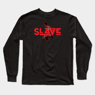 Slave - Red w/ Graphic Long Sleeve T-Shirt