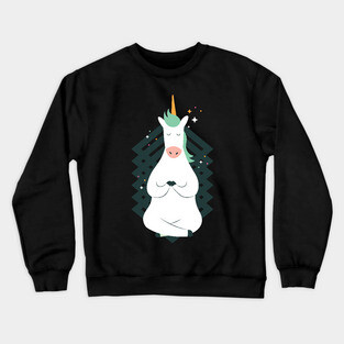UNICORN YOGA POSE funny workout Crewneck Sweatshirt