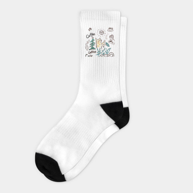 Dogs Books and coffee Dog reader coffee quote Socks by SR8891