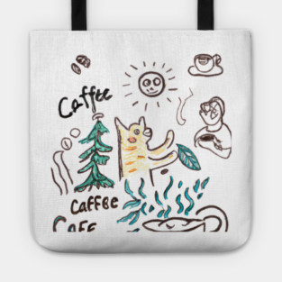 Dogs Books and coffee Dog reader coffee quote Tote