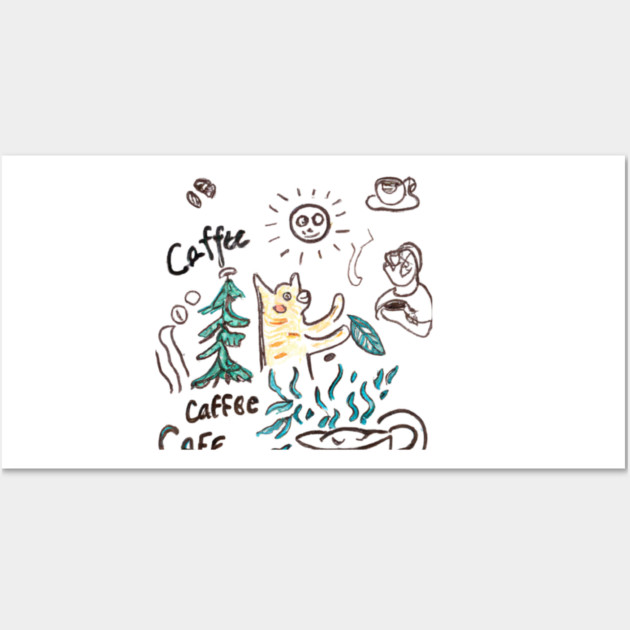 Dogs Books and coffee Dog reader coffee quote Wall Art by SR8891