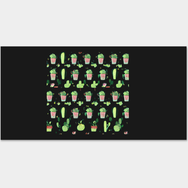 Cactus Pattern for your life Wall Art by SR8891