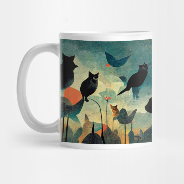 Cats and birds look at each other. by SR8891