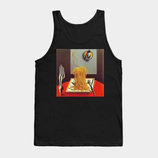 cat eating spaghetti meme Tank Top by SR8891