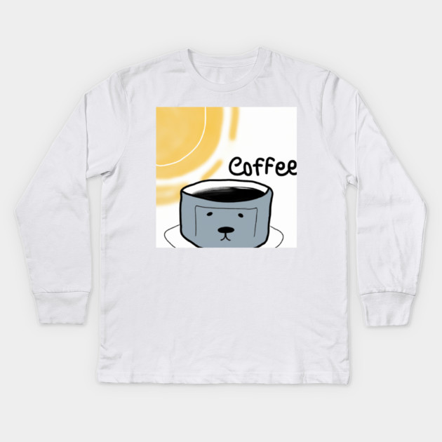 Dogs and coffee under the sun Kids Long Sleeve T-Shirt by SR8891