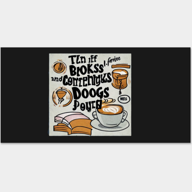 books and coffee and dogs and social justice Wall Art by SR8891