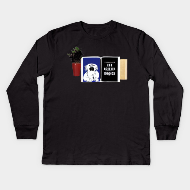 books and coffee and dogs and social justice Kids Long Sleeve T-Shirt by SR8891
