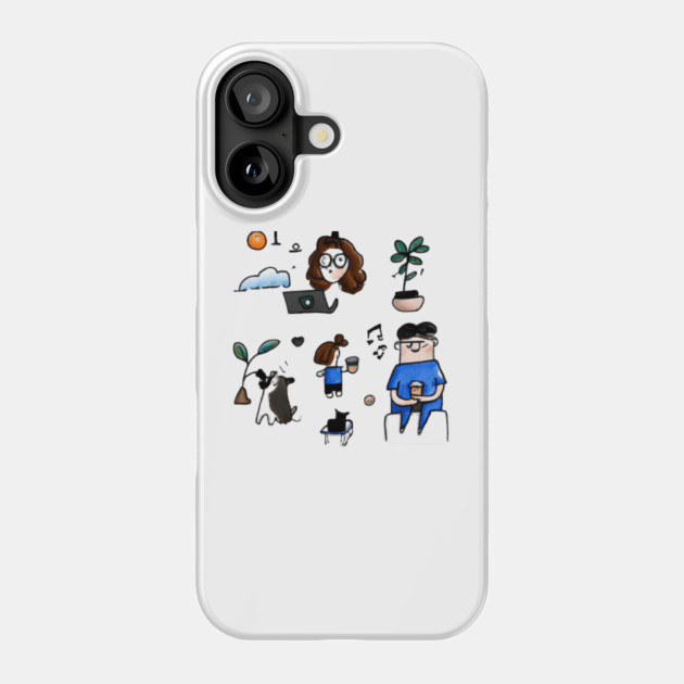 Sunshine with family and pets Phone Case by SR8891