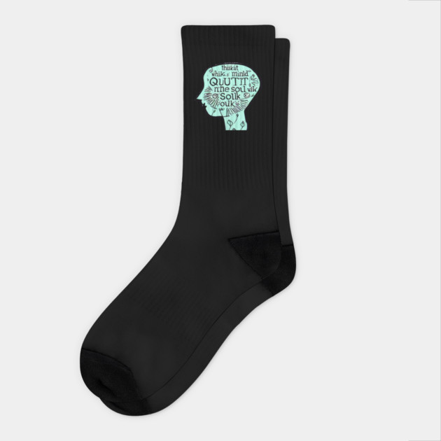 Quiet The Mind And The Soul Will Speak Socks by SR8891