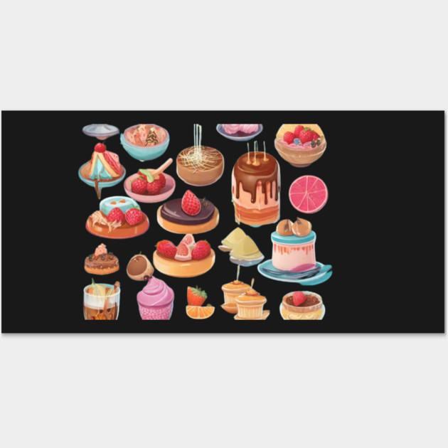 Popular Food through Colorful Wall Art by SR8891