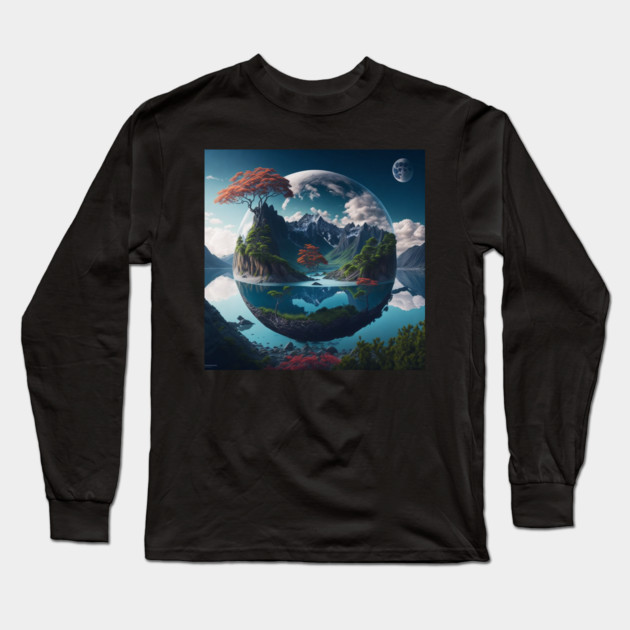 Exploring Our Beautiful World where are you Long Sleeve T-Shirt by SR8891