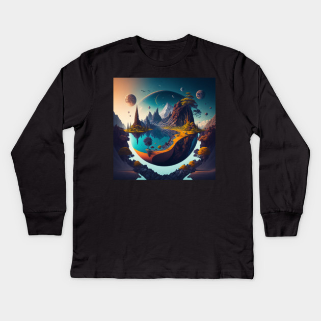 where are you the beautiful world now Kids Long Sleeve T-Shirt by SR8891