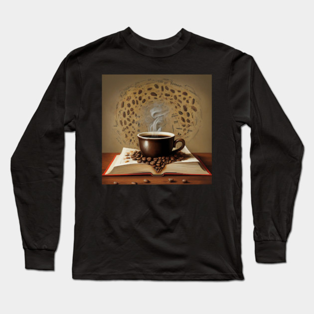 Cultivating Calm with Coffee & Books Long Sleeve T-Shirt by SR8891