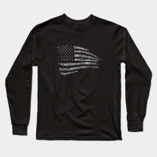 White American Flag Long Sleeve T-Shirt