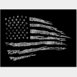 White American Flag Posters and Art