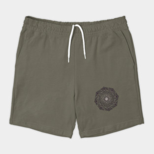 Floral Mandala Pattern with Intricate Flower and Leaf Designs Radiating From the Center Shorts