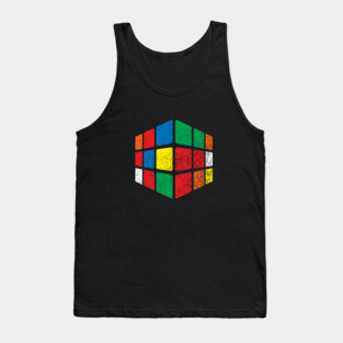 Distressed Cube Tank Top