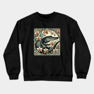 Alligator in Bloom Crewneck Sweatshirt
