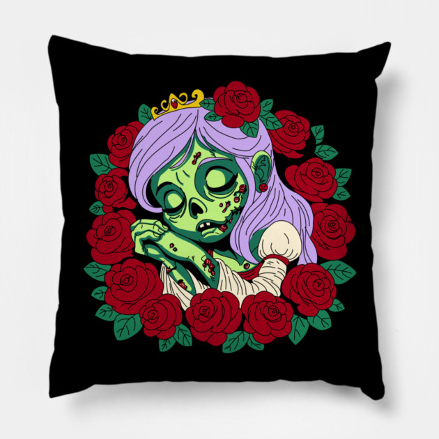 Zombie Sleeping Beauty Pillow by H. R. Sinclair