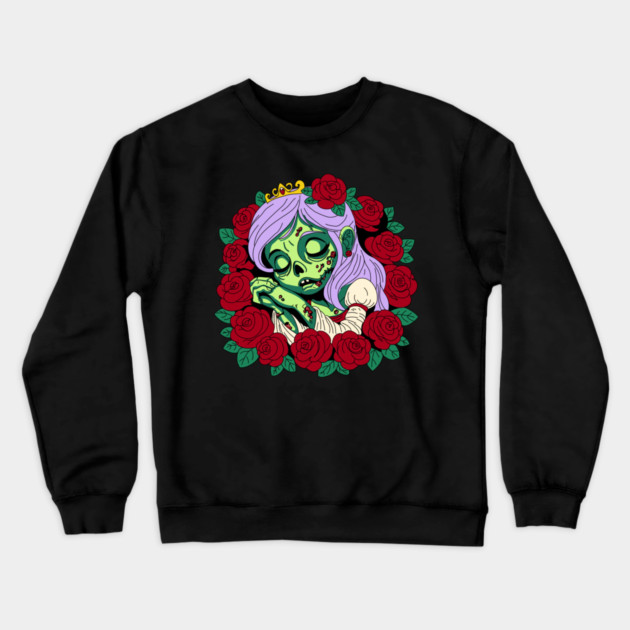 Zombie Sleeping Beauty Crewneck Sweatshirt by H. R. Sinclair